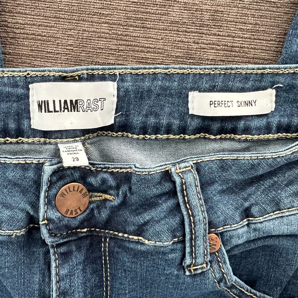 William Rast Perfect Skinny Jeans Size 29 Medium Wash - Picture 6 of 8